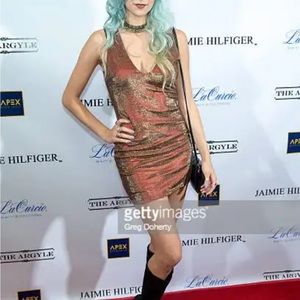 Shiny Red/ Black Dress